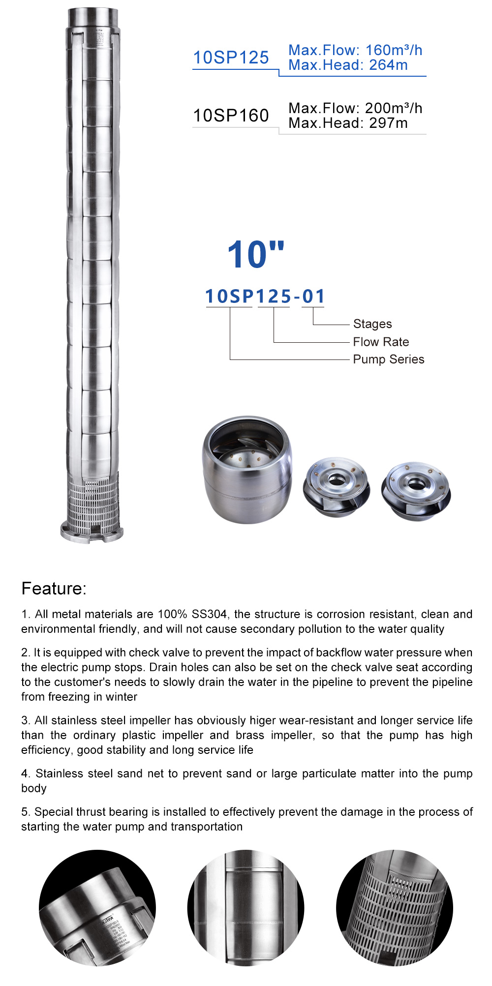 bomba de cabeçote 200m