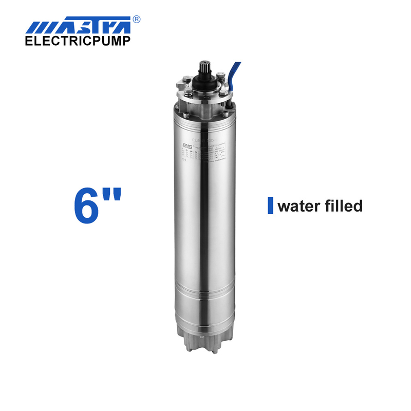 Bombas pequenas com motor submersível de refrigeração a água de 6"