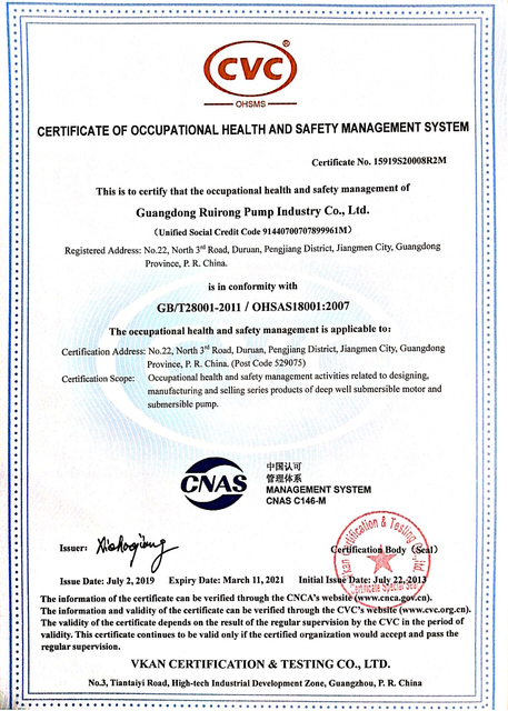 Motor submersível de 50Hz