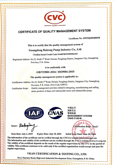 Bomba submersível a 60Hz