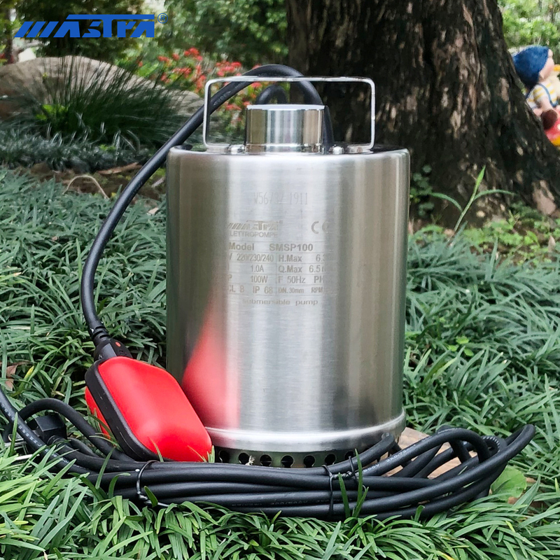 Bomba de esgoto doméstica submersível MSP/SMSP em aço inoxidável ou material plástico
