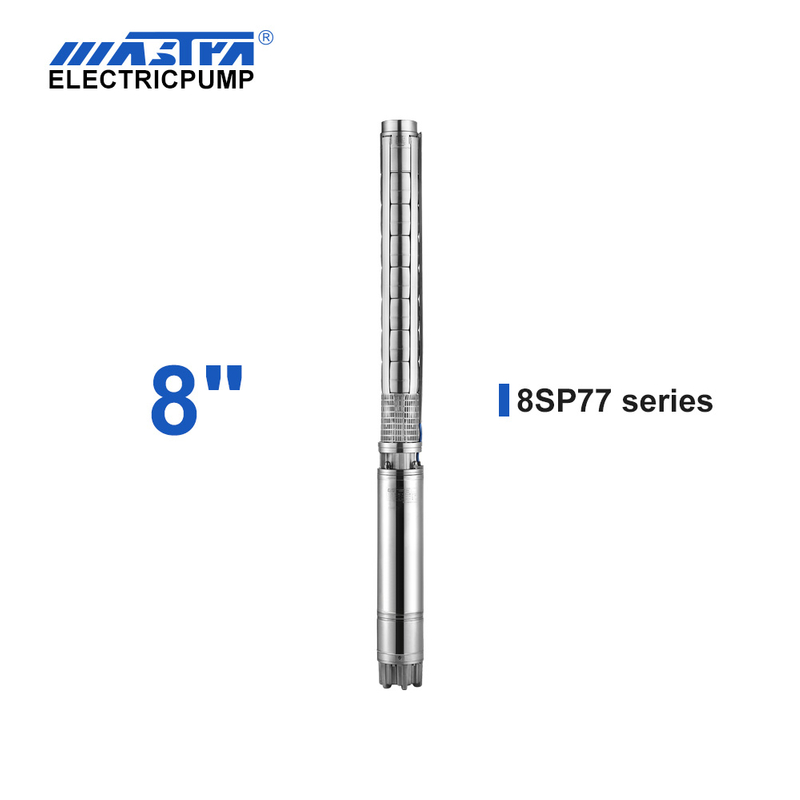 Bomba submersível de aço inoxidável de 8 polegadas Mastra de 60 Hz - Série 8SP 77 M³/h Caudal nominal