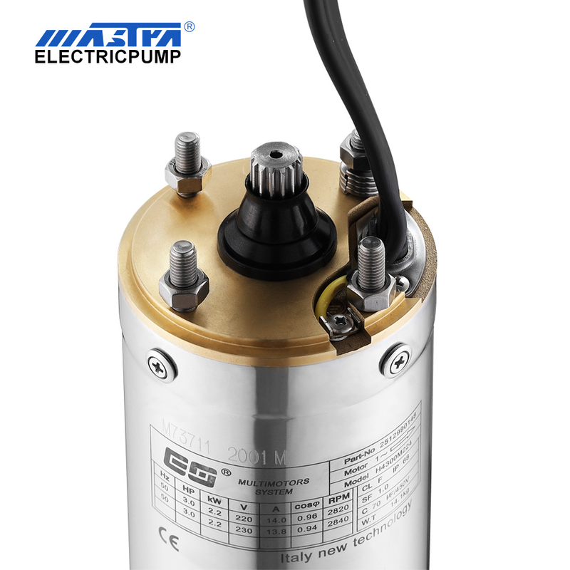 Motor submersível de refrigeração a óleo de 4"