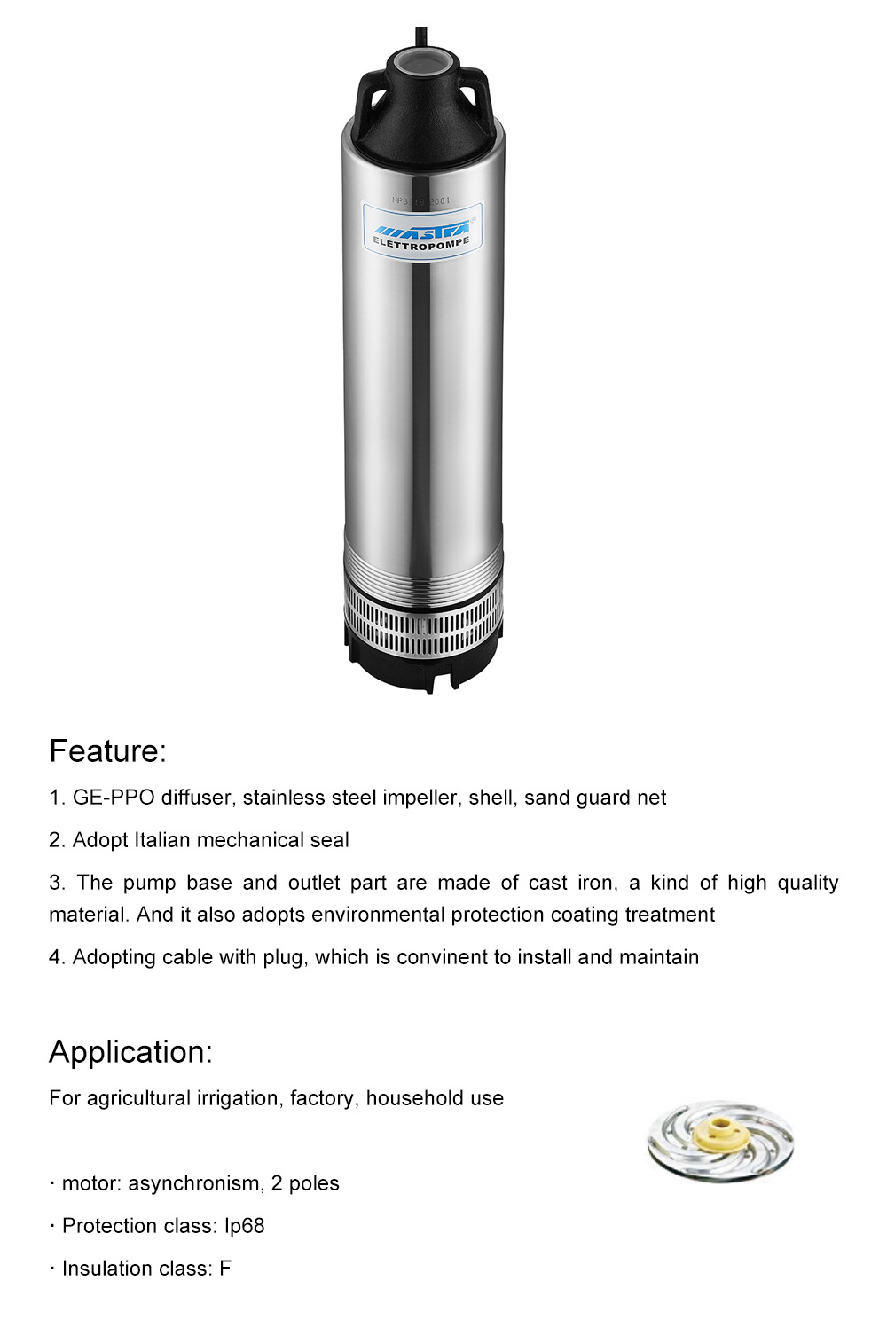 bomba submers&iacute;vel de abastecimento de trator